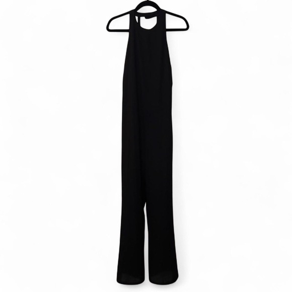 PacSun Pants - NWT LA Hearts by PACSUN VTG 2010s Black A-Line Open-Back Halter Jumpsuit — LARGE